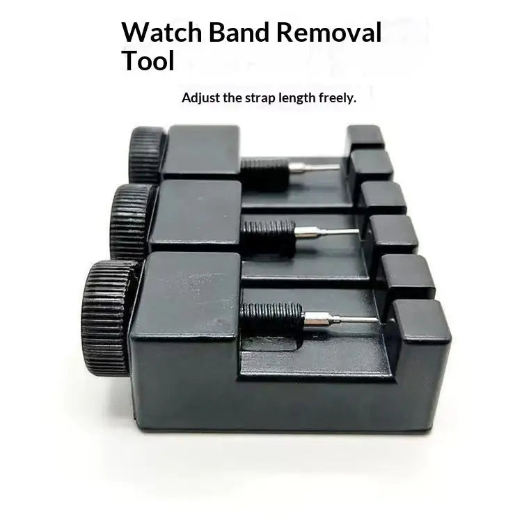 Watch band removal tool with adjustable straps on a white background