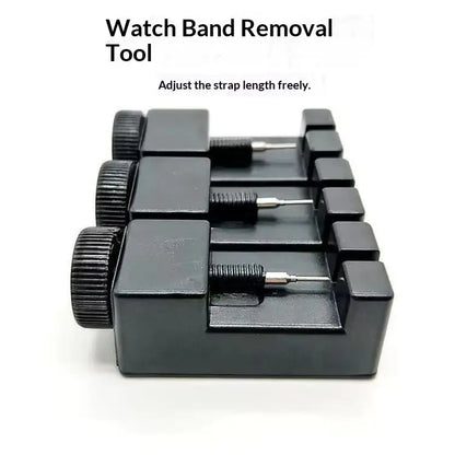 Watch band removal tool with adjustable straps on a white background